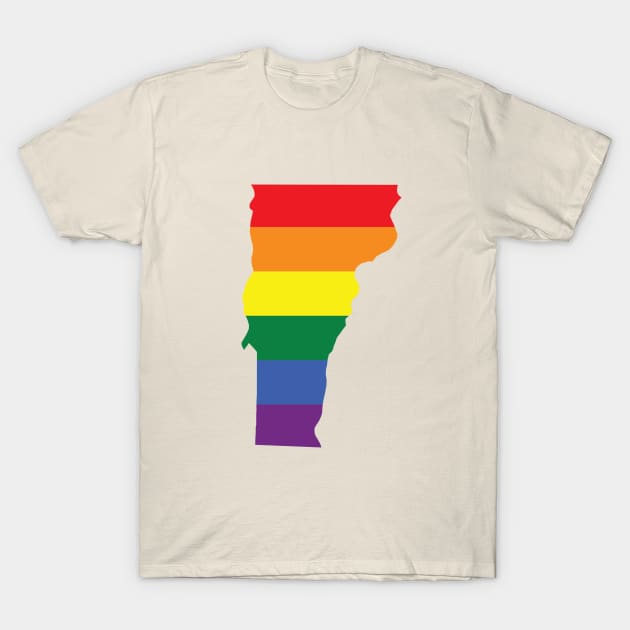 Vermont state LGBT Pride T-Shirt by FiftyStatesOfGay